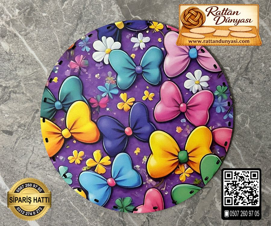 Tam Baskılı Daire Rattan Taban - Model 42 Tam Baskılı Daire Rattan Taban - Model 42