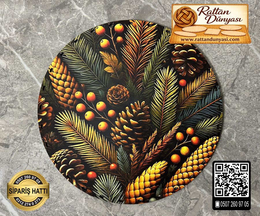 Tam Baskılı Daire Rattan Taban - Model 44 Tam Baskılı Daire Rattan Taban - Model 44