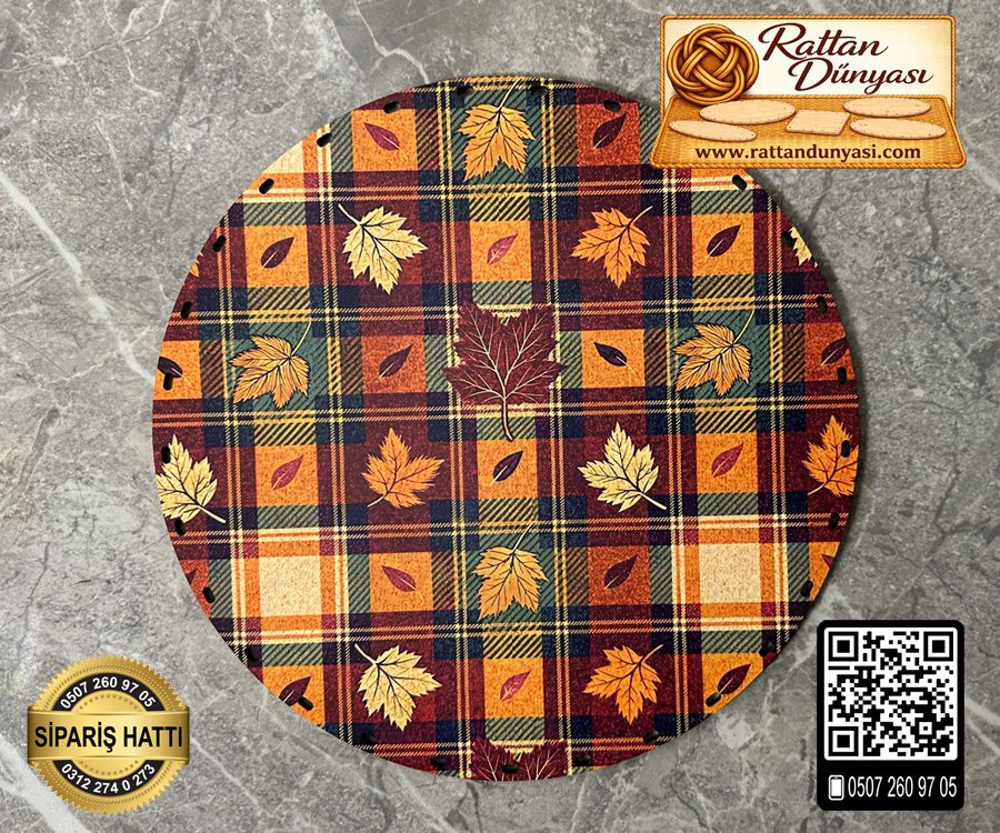 Tam Baskılı Daire Rattan Taban - Model 51 Tam Baskılı Daire Rattan Taban - Model 51