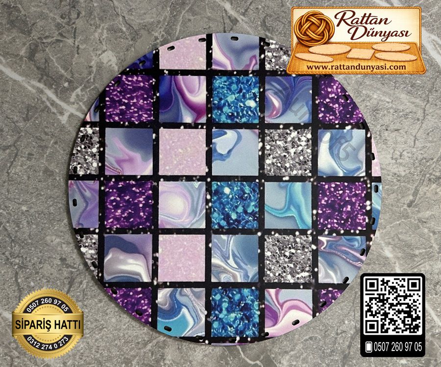 Tam Baskılı Daire Rattan Taban - Model 62 Tam Baskılı Daire Rattan Taban - Model 62