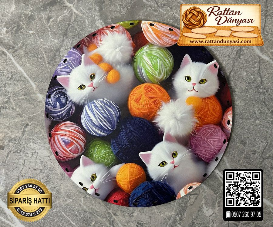 Tam Baskılı Daire Rattan Taban - Model 63 Tam Baskılı Daire Rattan Taban - Model 63