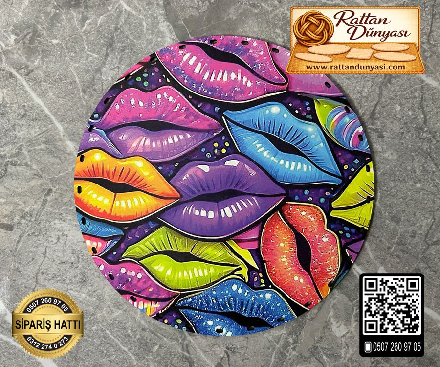 Tam Baskılı Daire Rattan Taban - Model 65 Tam Baskılı Daire Rattan Taban - Model 65