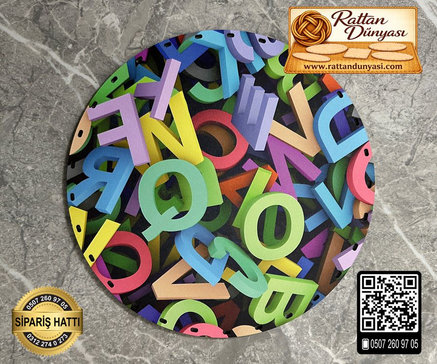 Tam Baskılı Daire Rattan Taban - Model 68 Tam Baskılı Daire Rattan Taban - Model 68
