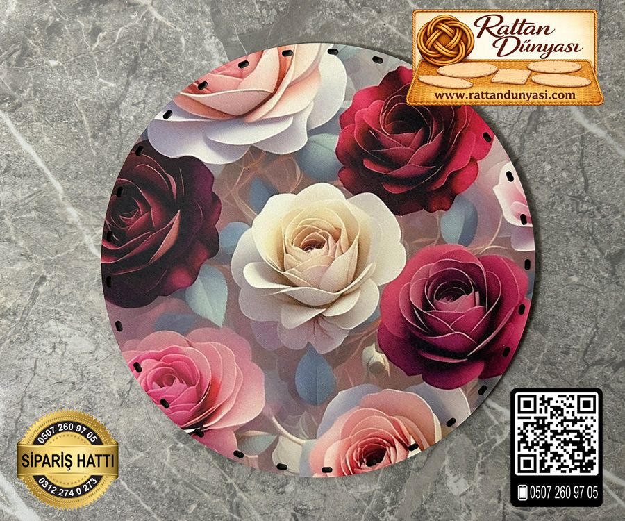 Tam Baskılı Daire Rattan Taban - Model 69 Tam Baskılı Daire Rattan Taban - Model 69