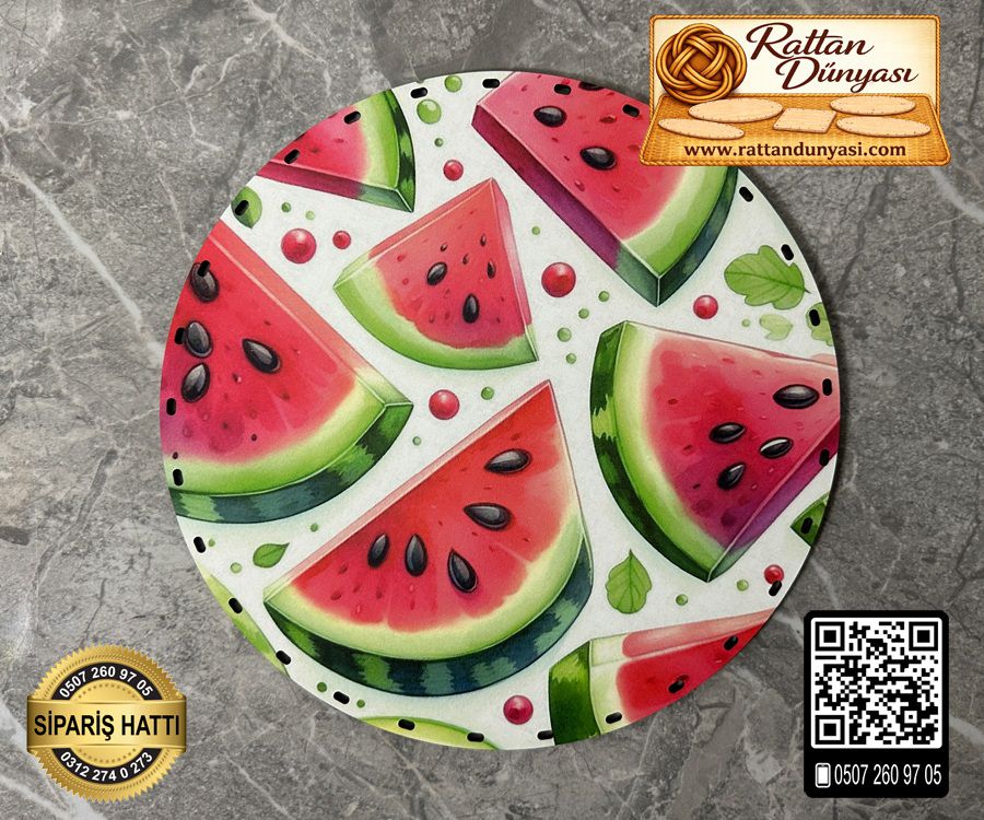 Tam Baskılı Daire Rattan Taban - Model 70 Tam Baskılı Daire Rattan Taban - Model 70