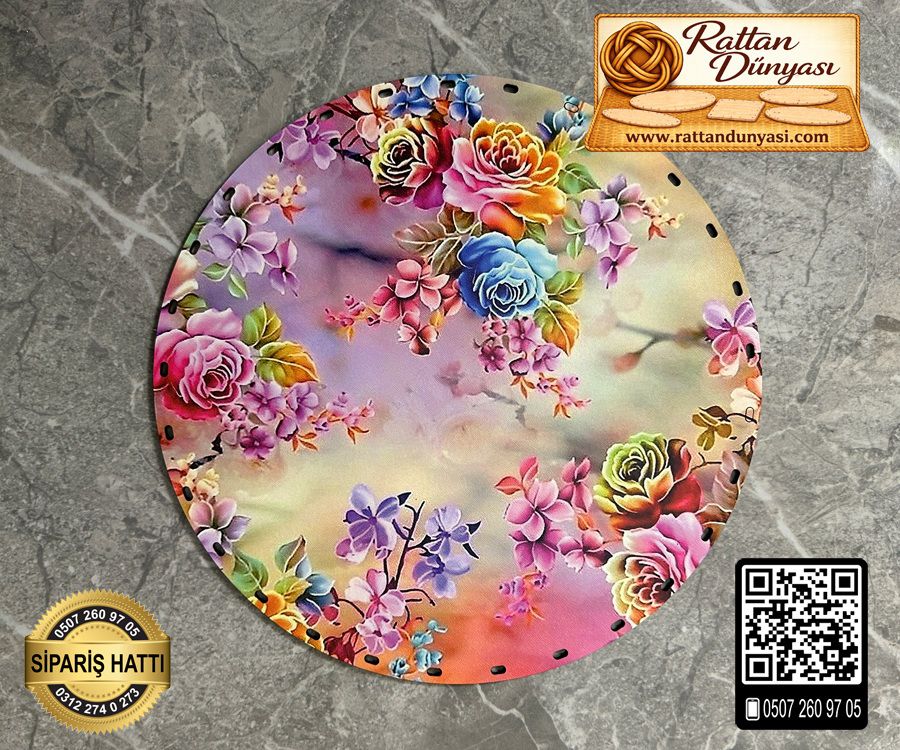 Tam Baskılı Daire Rattan Taban - Model 75 Tam Baskılı Daire Rattan Taban - Model 75