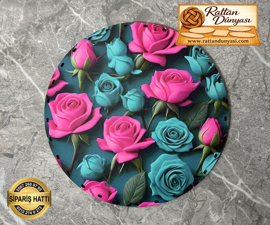 Tam Baskılı Daire Rattan Taban - Model 84 Tam Baskılı Daire Rattan Taban - Model 84