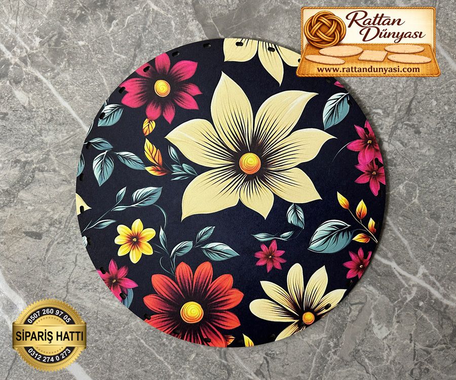 Tam Baskılı Daire Rattan Taban - Model 92 Tam Baskılı Daire Rattan Taban - Model 92