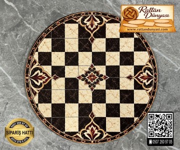 Tam Baskılı Daire Rattan Taban - Model 99 Tam Baskılı Daire Rattan Taban - Model 99