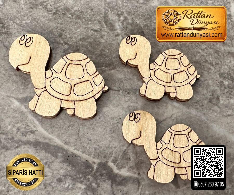Kaplumbağa Ahşap Obje