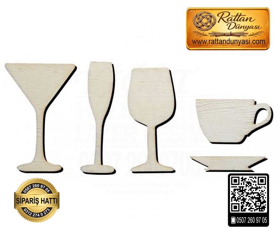 Bardak Fincan Ahşap Obje