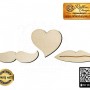 Bıyık Dudak Kalp Ahşap Obje
