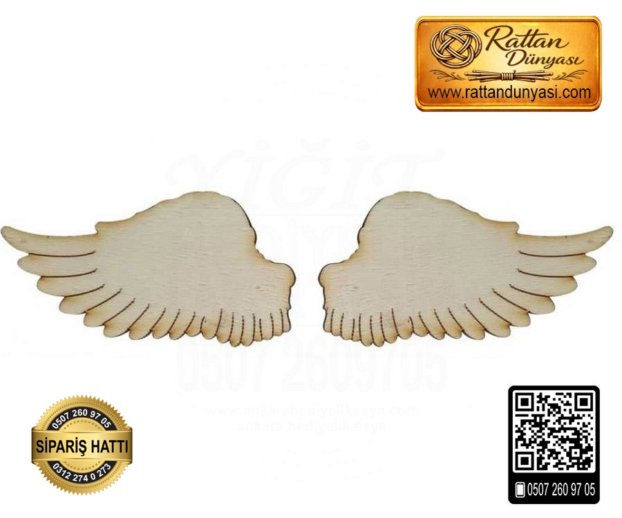 Melek Kanadı Ahşap Obje