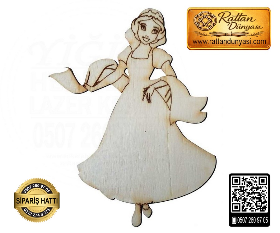 Pamuk Prenses Ahşap Obje
