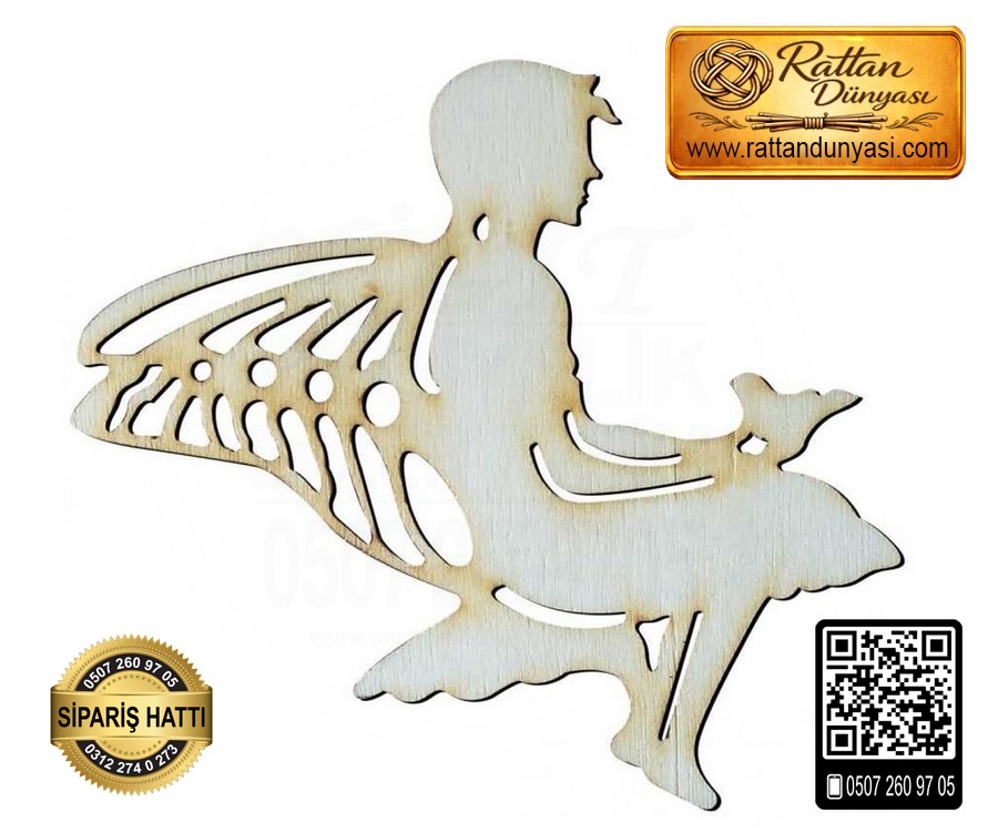 Peri Kızı Ahşap Obje