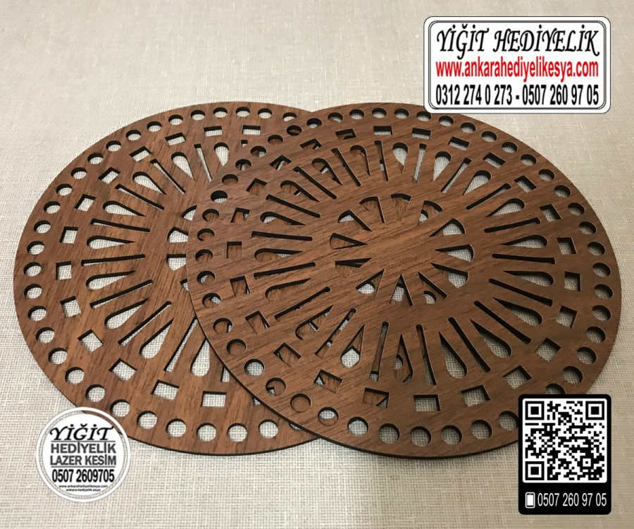 Model 7 - Desenli Makaron Çanta Kenarı - 20 cm