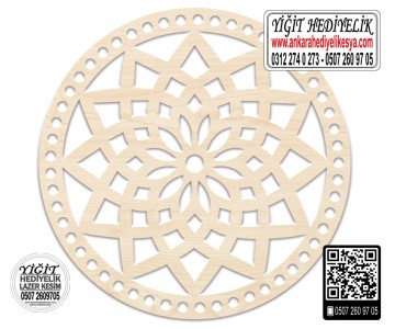 Model 3 - Desenli Makaron Çanta Kenarı - 20 cm