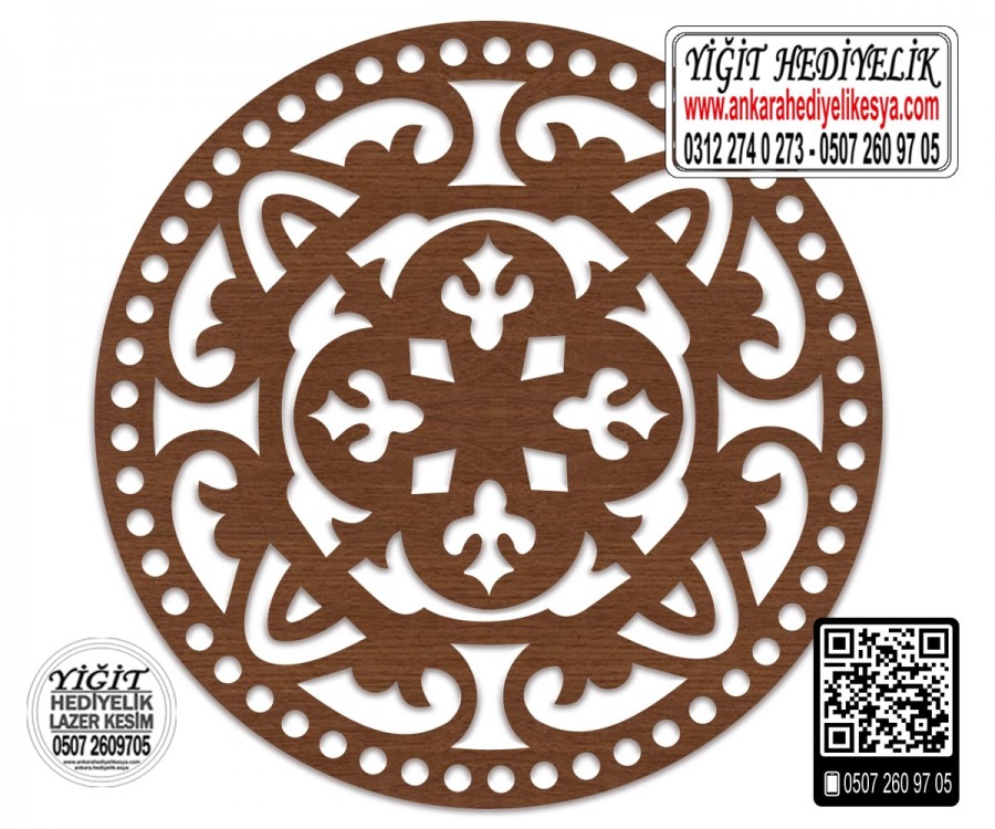 Model 6 - Desenli Makaron Çanta Kenarı - 20 cm