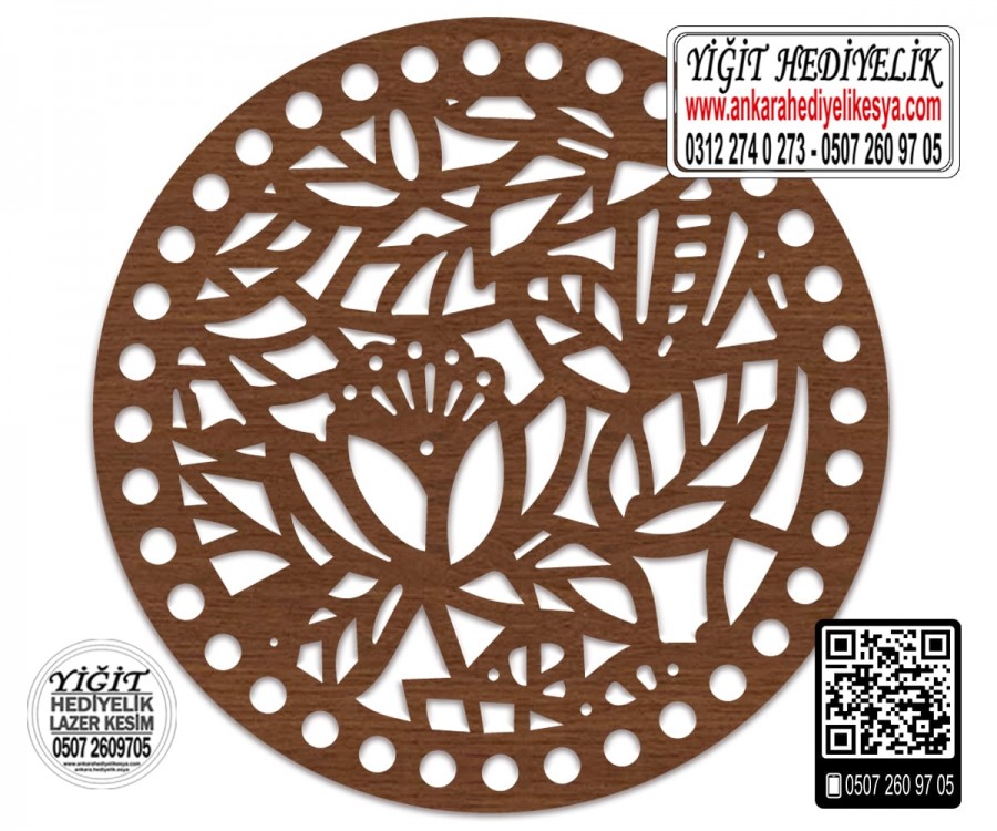 Model 10 - Desenli Makaron Çanta Kenarı - 18 cm