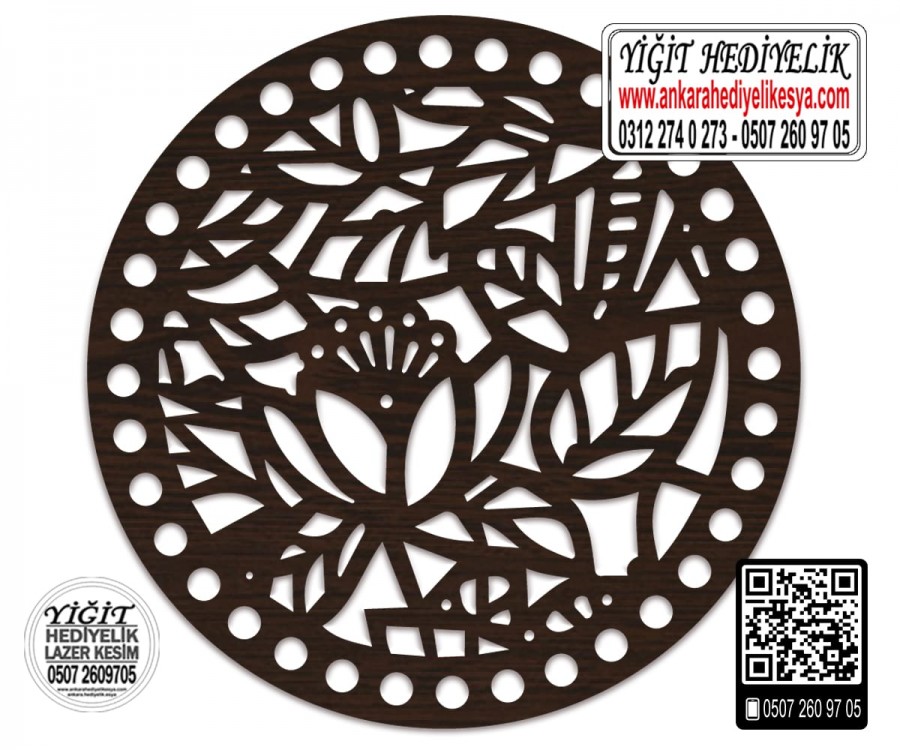 Model 10 - Desenli Makaron Çanta Kenarı - 18 cm