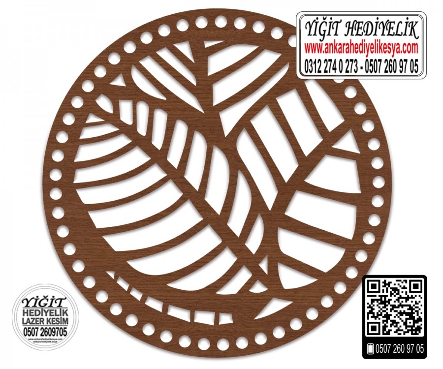 Model 12 - Desenli Makaron Çanta Kenarı - 25 cm