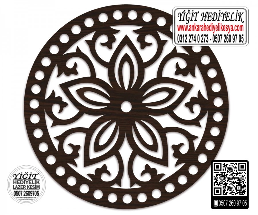 Model 13 - Desenli Makaron Çanta Kenarı - 22 cm