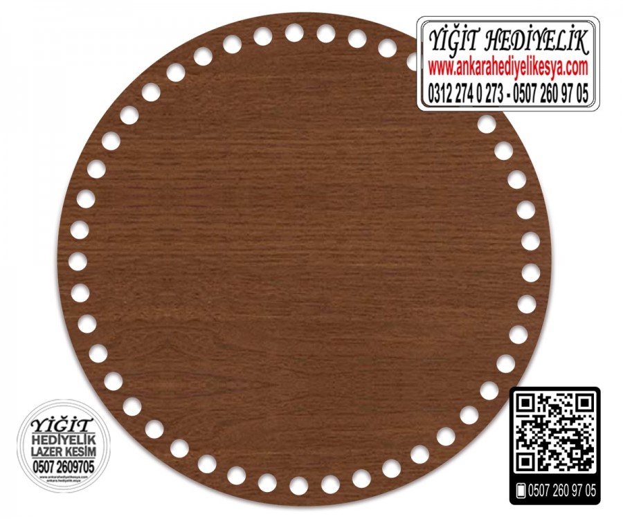 Kahverengi Makaron Çanta Kenarı - 18 cm