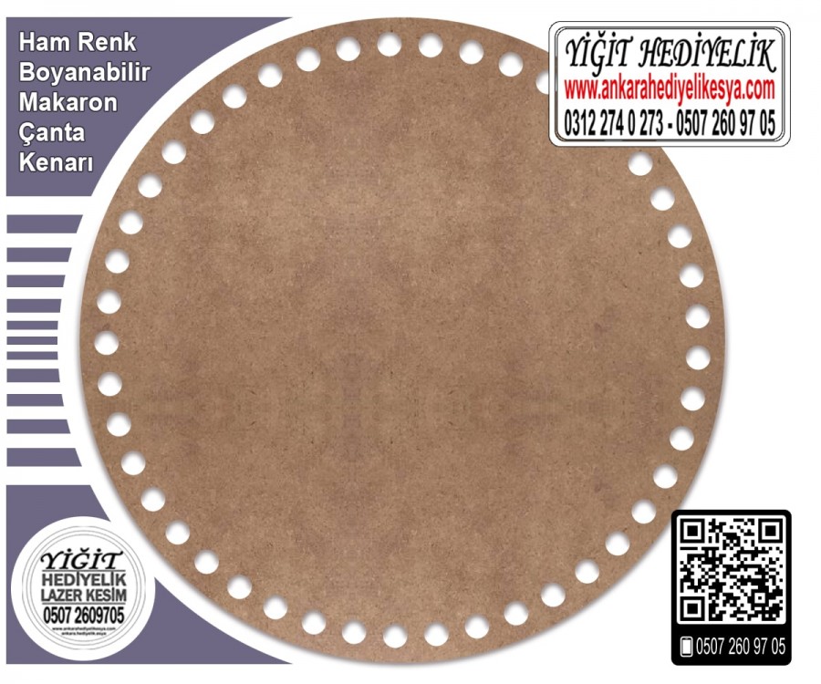 Boyanabilir Makaron Çanta Kenarı - 15 cm