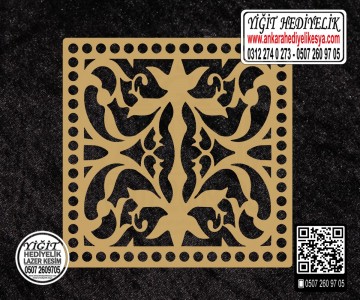 Model 1 - Pleksi Desenli Kare Çanta Kenarı 15 Cm - Pleksi Makaron Çanta Kenarı