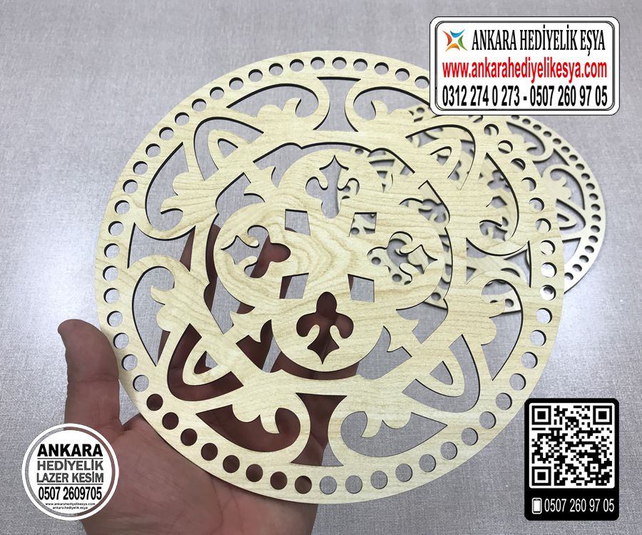 Model 6 - Desenli Makaron Çanta Kenarı - 20 cm