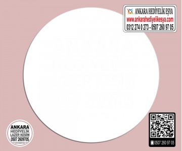 Beyaz Daire Bardak Altlığı