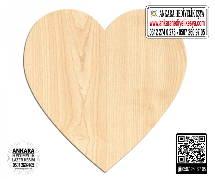 Akçaağaç Kalp Bardak Altlığı