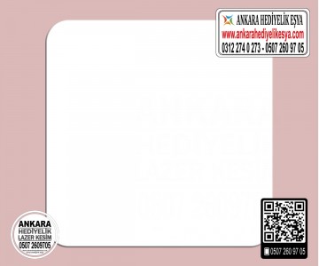 Beyaz Kare Bardak Altlığı