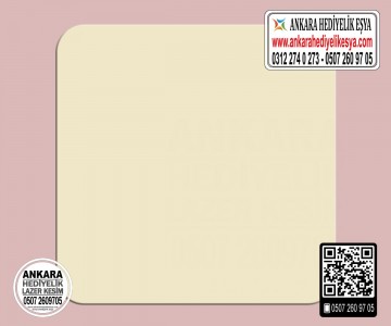 Krem Kare Bardak Altlığı