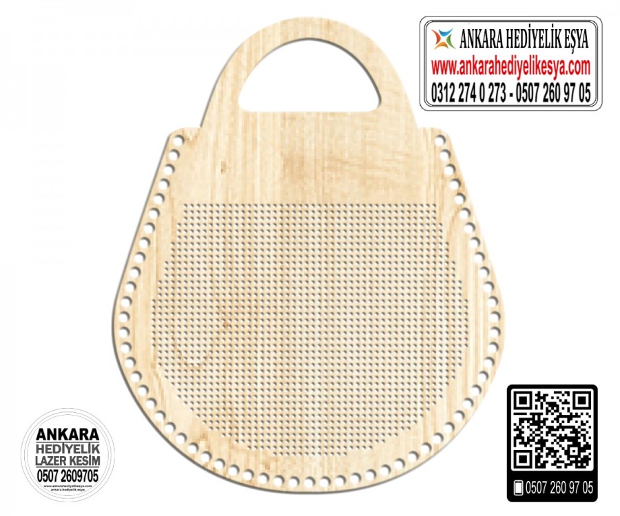 Kanaviçe İşleme Çanta Kenarı Model 3 - Akçaağaç