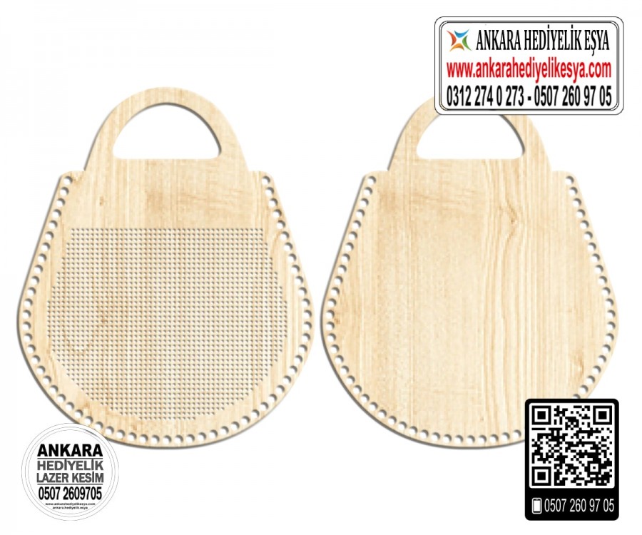 Kanaviçe İşleme Çanta Kenarı Model 3 - Akçaağaç
