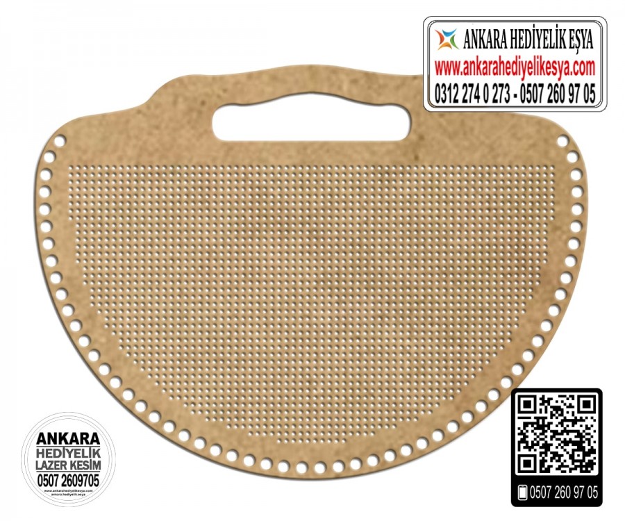 Kanaviçe İşleme Çanta Kenarı Model 7 - Ham Renk