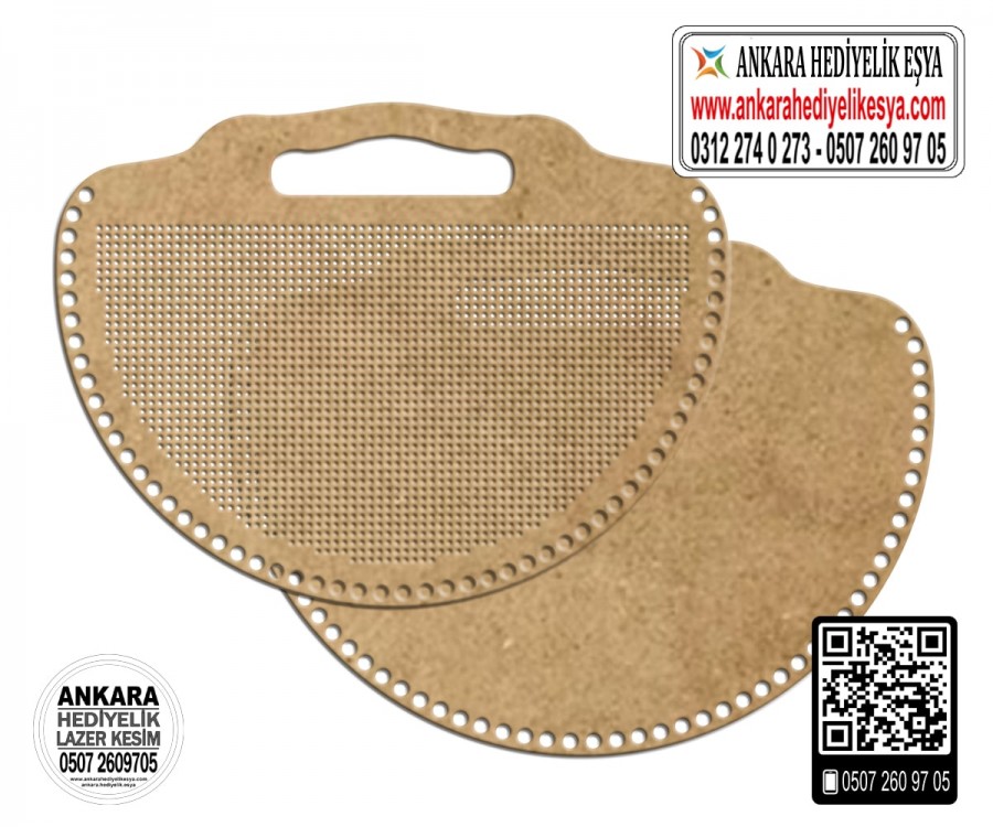 Kanaviçe İşleme Çanta Kenarı Model 7 - Ham Renk