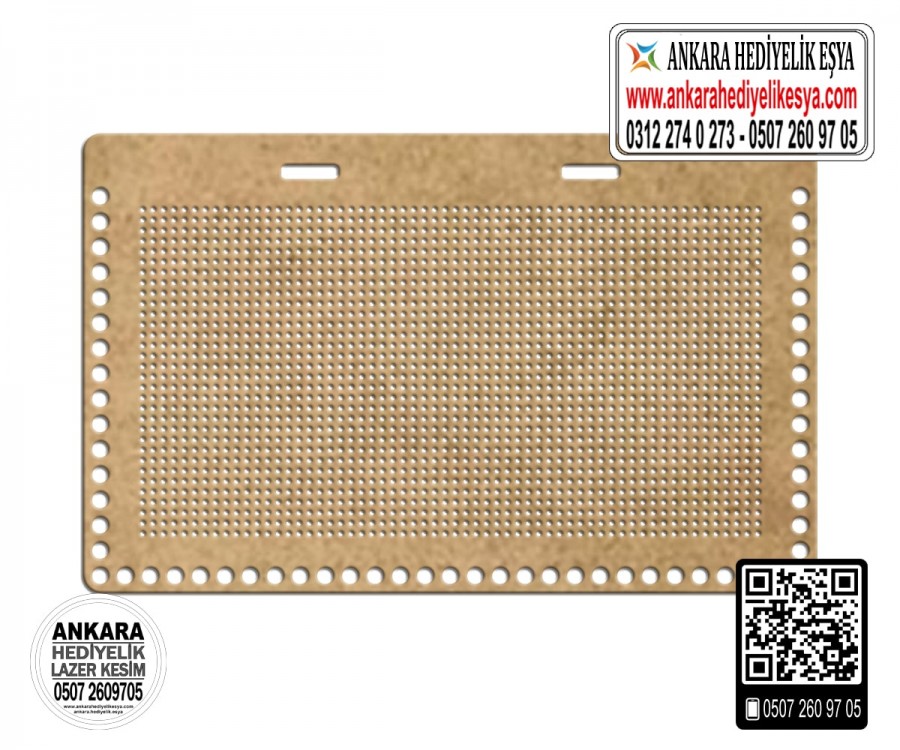 Kanaviçe İşleme Çanta Kenarı Model 8 - Ham Renk