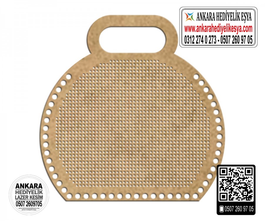 Kanaviçe İşleme Çanta Kenarı Model 9 - Ham Renk