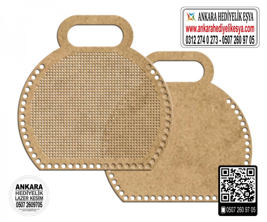 Kanaviçe İşleme Çanta Kenarı Model 9 - Ham Renk