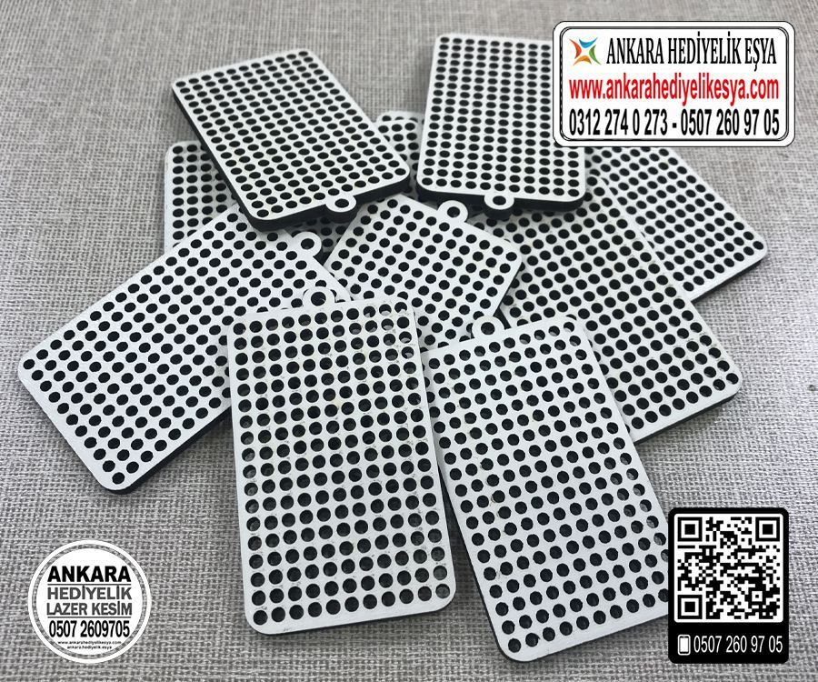 Dikdörtgen Kanaviçe Kolye Aparatı - 10 Adet