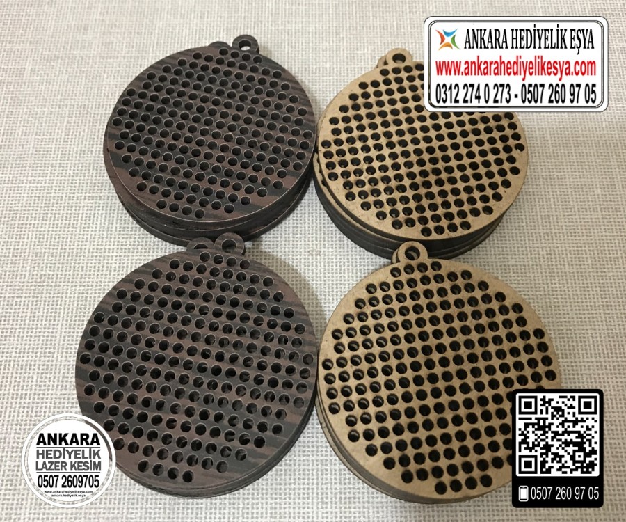 Daire Kanaviçe Kolye Aparatı - 10 Adet