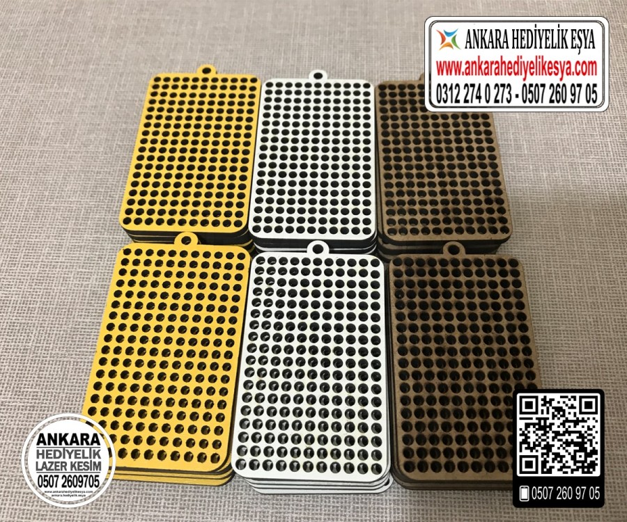 Dikdörtgen Kanaviçe Kolye Aparatı - 10 Adet