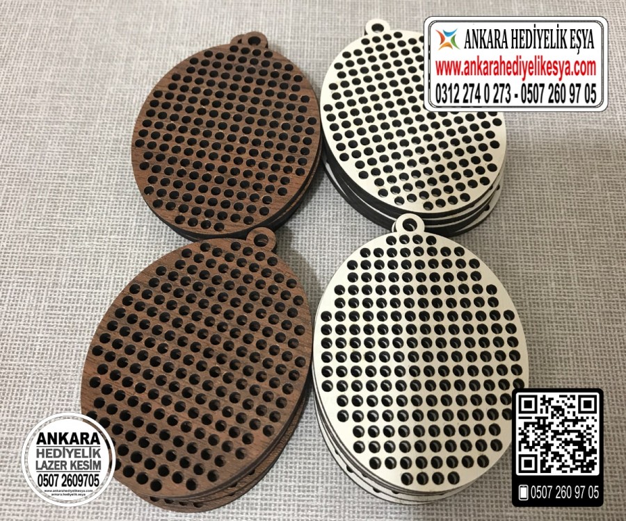 Oval Kanaviçe Kolye Aparatı - 10 Adet