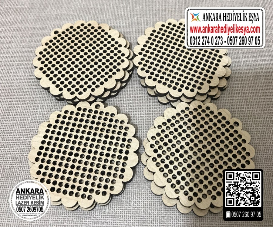 Papatya Kanaviçe Kolye Aparatı - 10 Adet