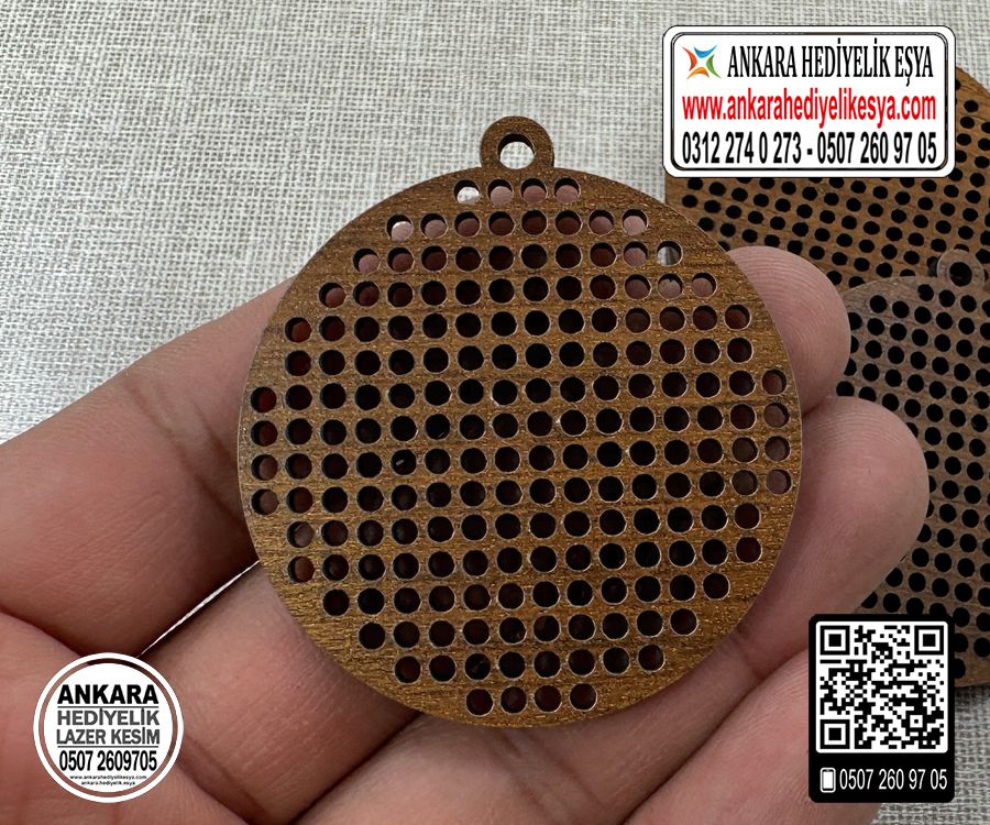 Daire Kanaviçe Kolye Aparatı - 10 Adet