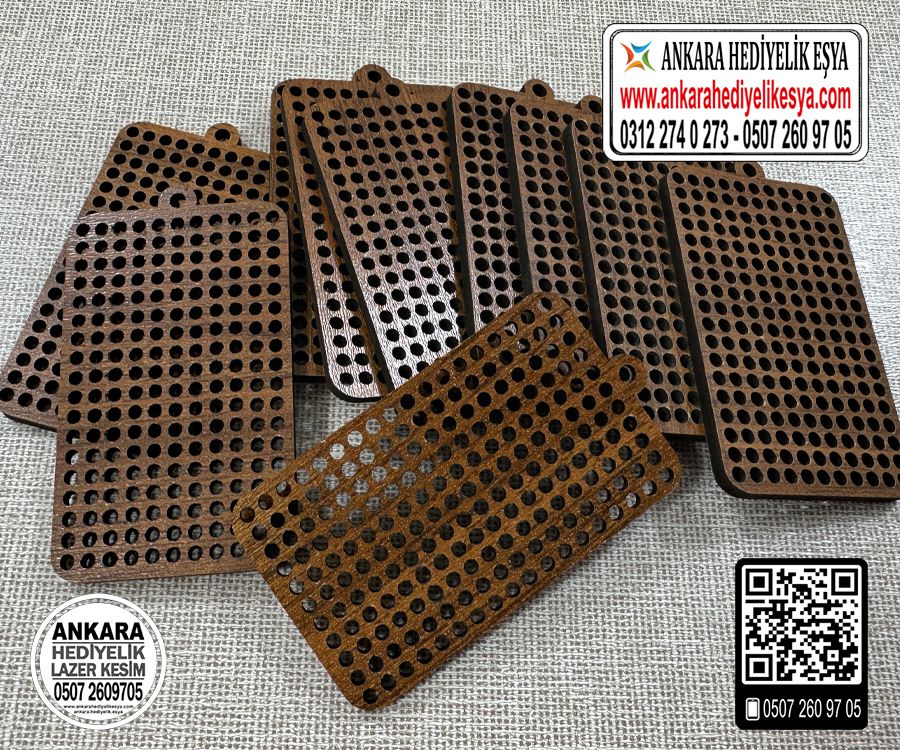 Dikdörtgen Kanaviçe Kolye Aparatı - 10 Adet