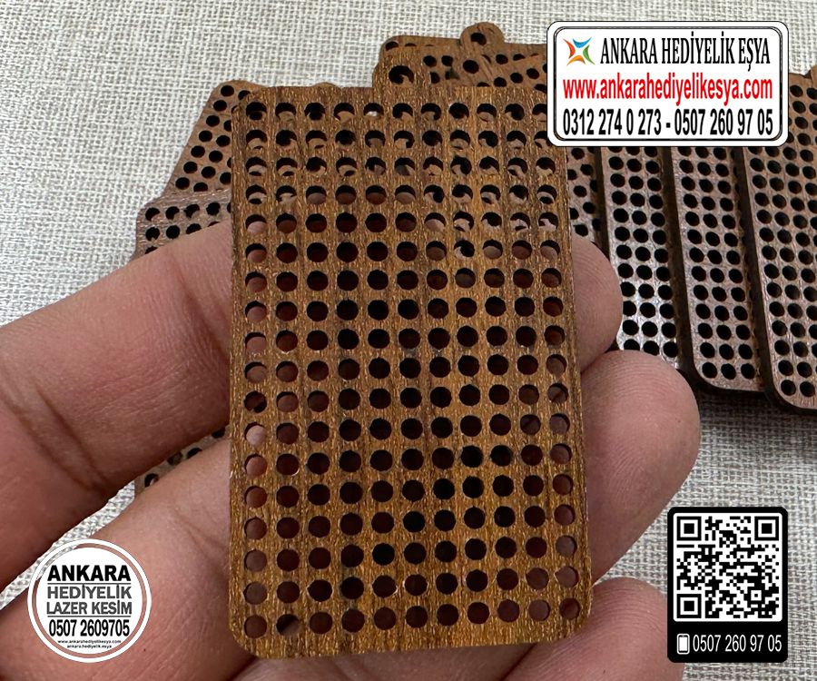 Dikdörtgen Kanaviçe Kolye Aparatı - 10 Adet