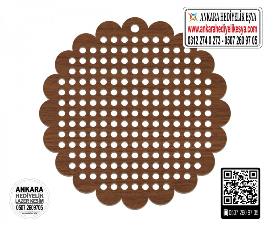 Papatya Kanaviçe Kolye Aparatı - 10 Adet